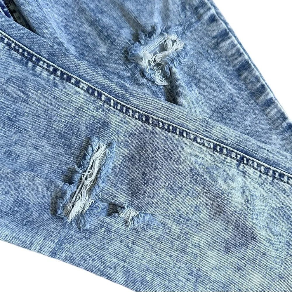 Free People Great Heights Skinny Jeans 26 Acid Wash Frayed Hem Stretch Ankle